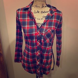 Sexy slitted side flannel